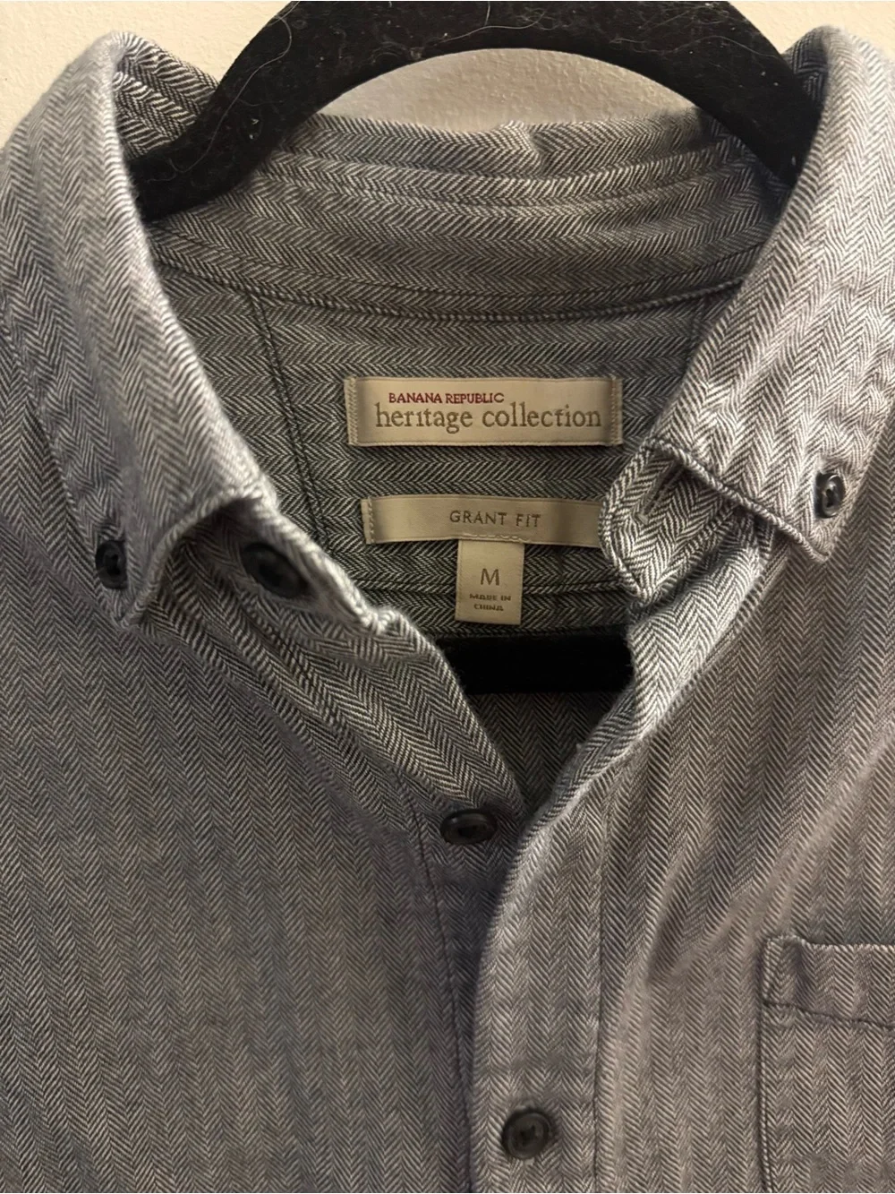 Banana Republic Heritage Collection - Grey Long-Sleeve Button-Down Shirt